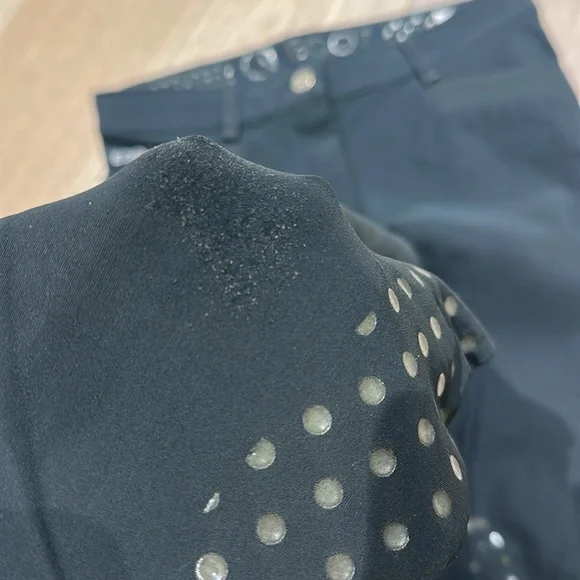 EGO7 slate blue grey riding breeches pants knee patch hunter jumper 26 IT 40 - Picture 8 of 10